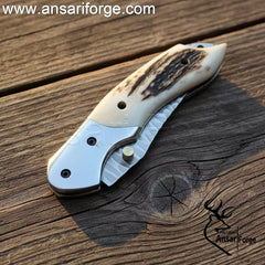 Folding utility knife with leather sheath and pocket clip