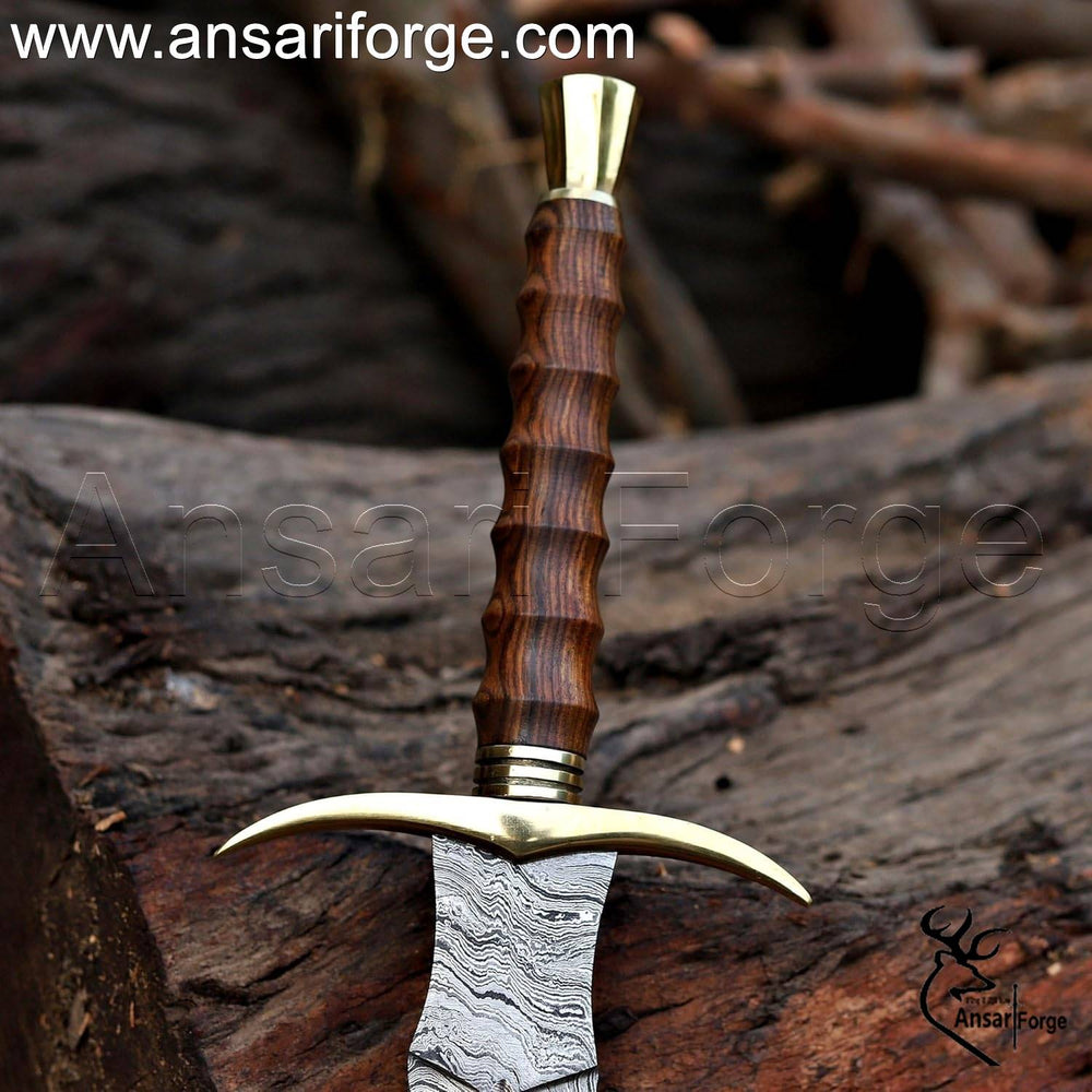 medieval viking sword with rosewood handle.