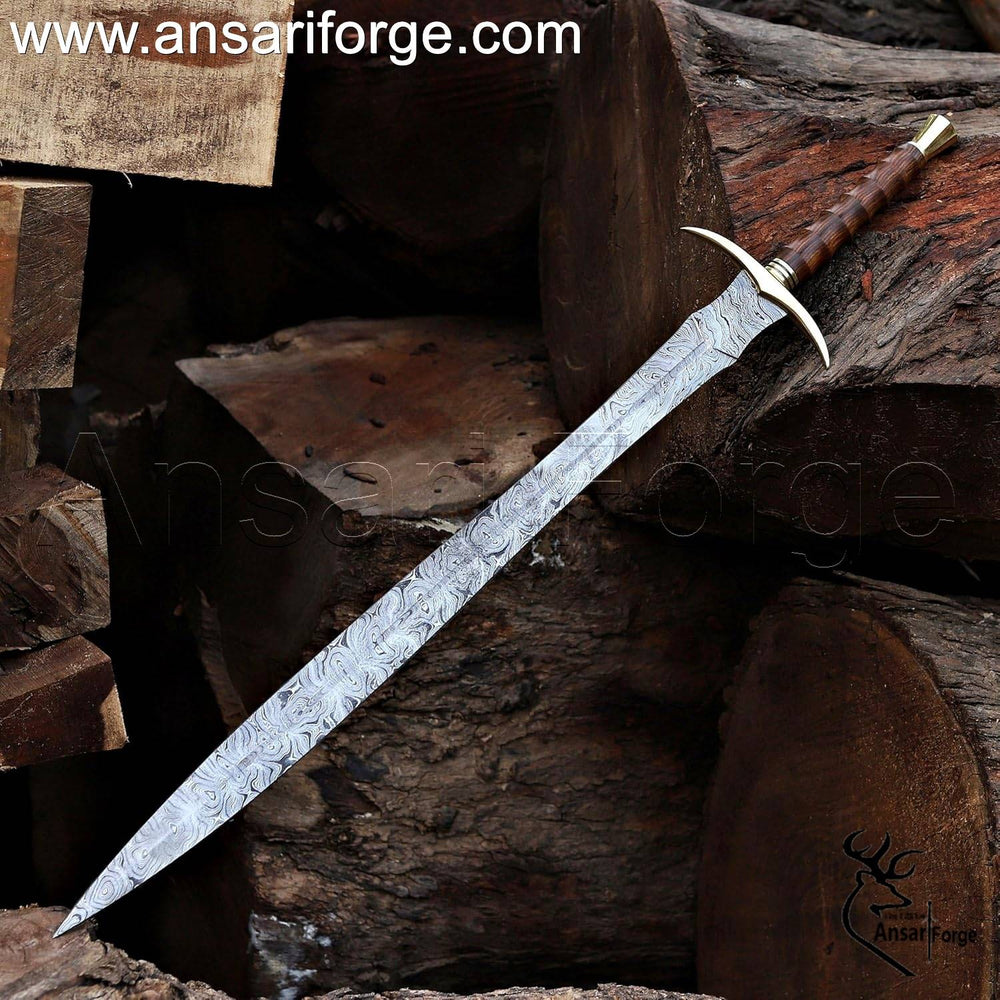 medieval viking sword with rosewood handle.