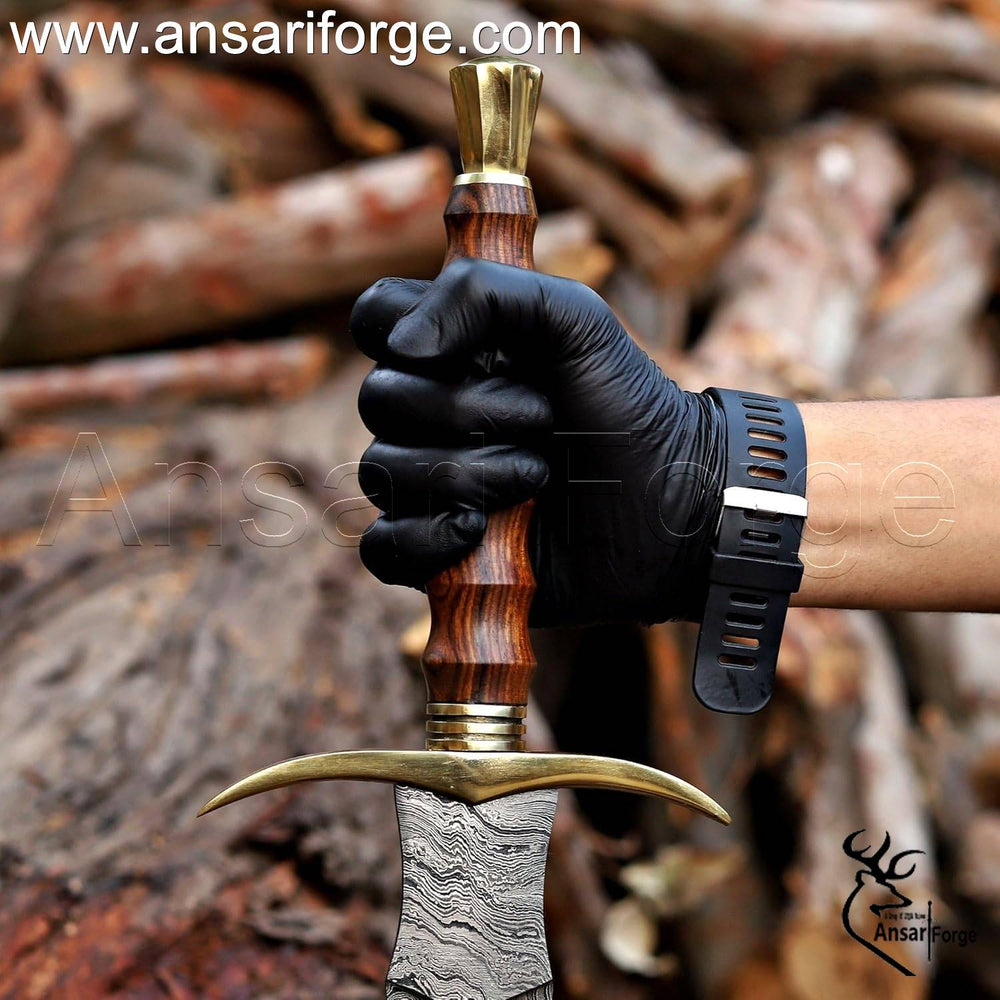 hand forged medieval replica sword.