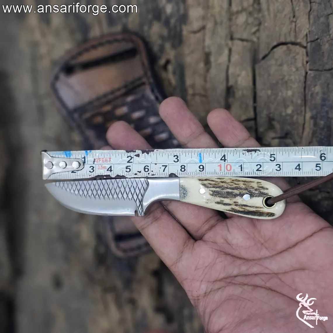 Western knife and sheath featuring a 2.5-inch blade and 3-inch handle.