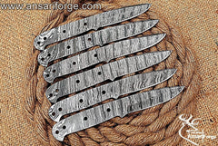 Damascus steel blank blades