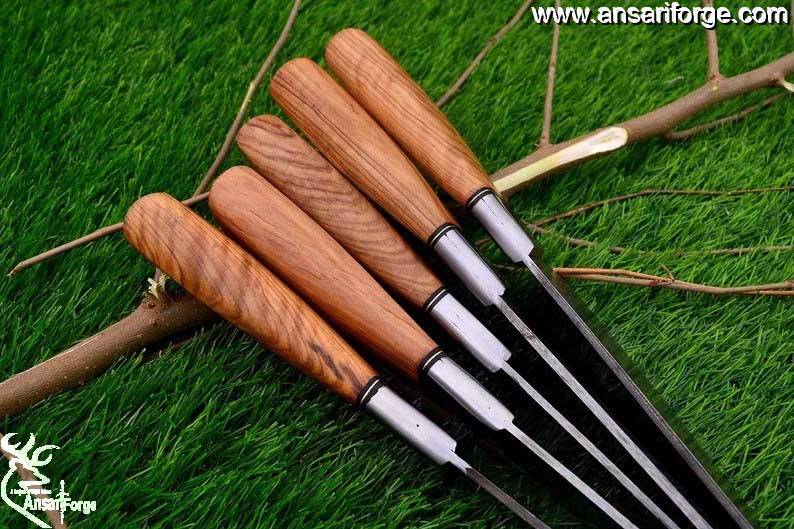 Handmade knife set - Best Damascus steel chef wonderful knife set of 5 kitchen knives with custom bag