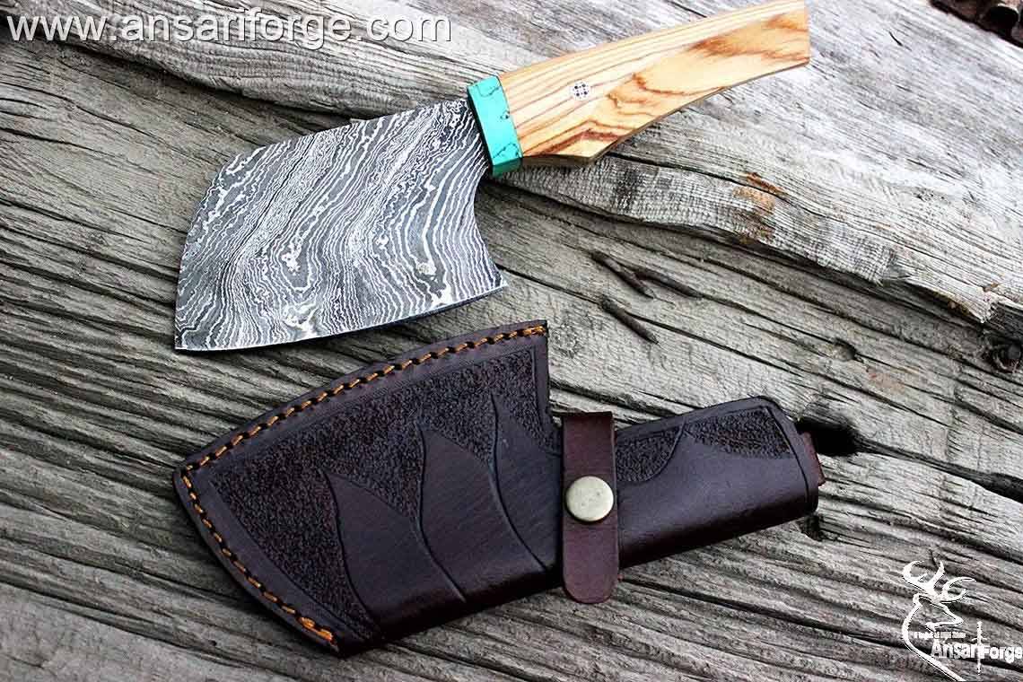 Custom handmade Damascus steel chef knife / Chopper , Cleaver