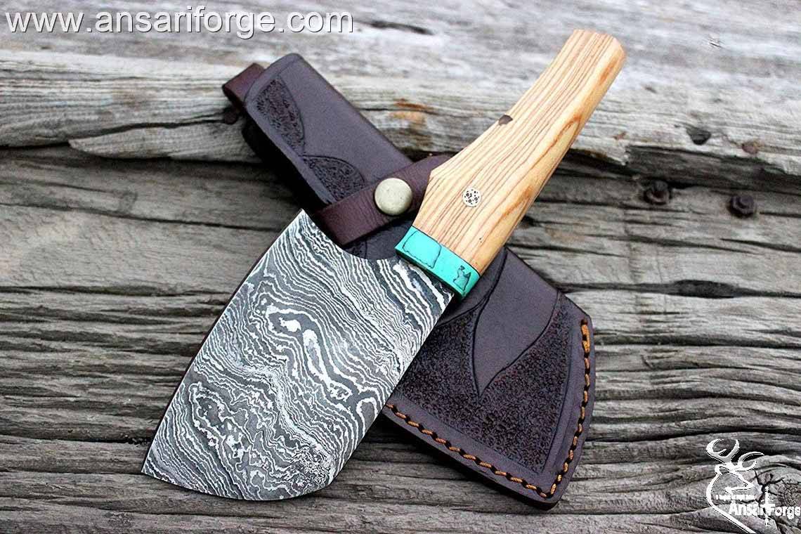 Custom handmade Damascus steel chef knife / Chopper , Cleaver