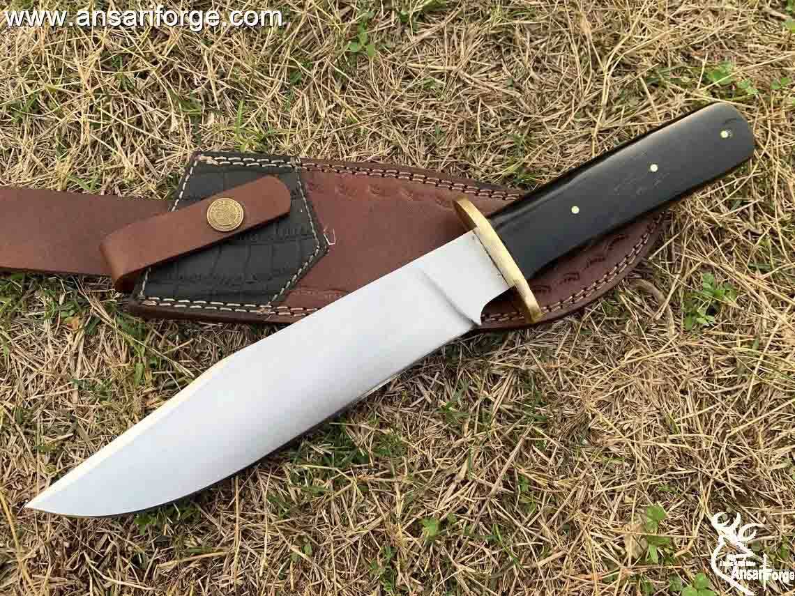 Handmade D2 Steel Bowie Knife With Sheath .