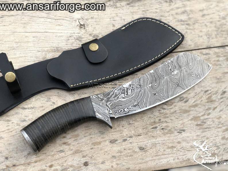 Machete Knife Sheath: Cowhide Leather Sheath for Handmade Machete Knife