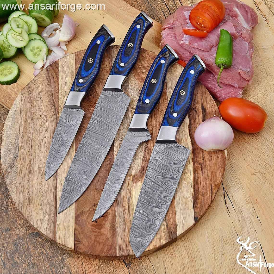 Professional Chef Knife Set With Roll Bag | Ultimate Damascus knife Bundle