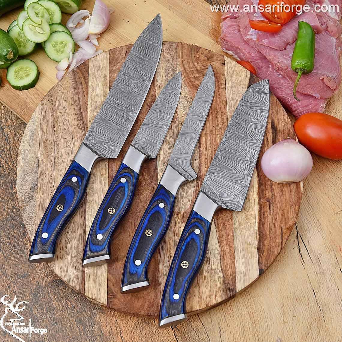 Professional Chef Knife Set With Roll Bag | Ultimate Damascus knife Bundle