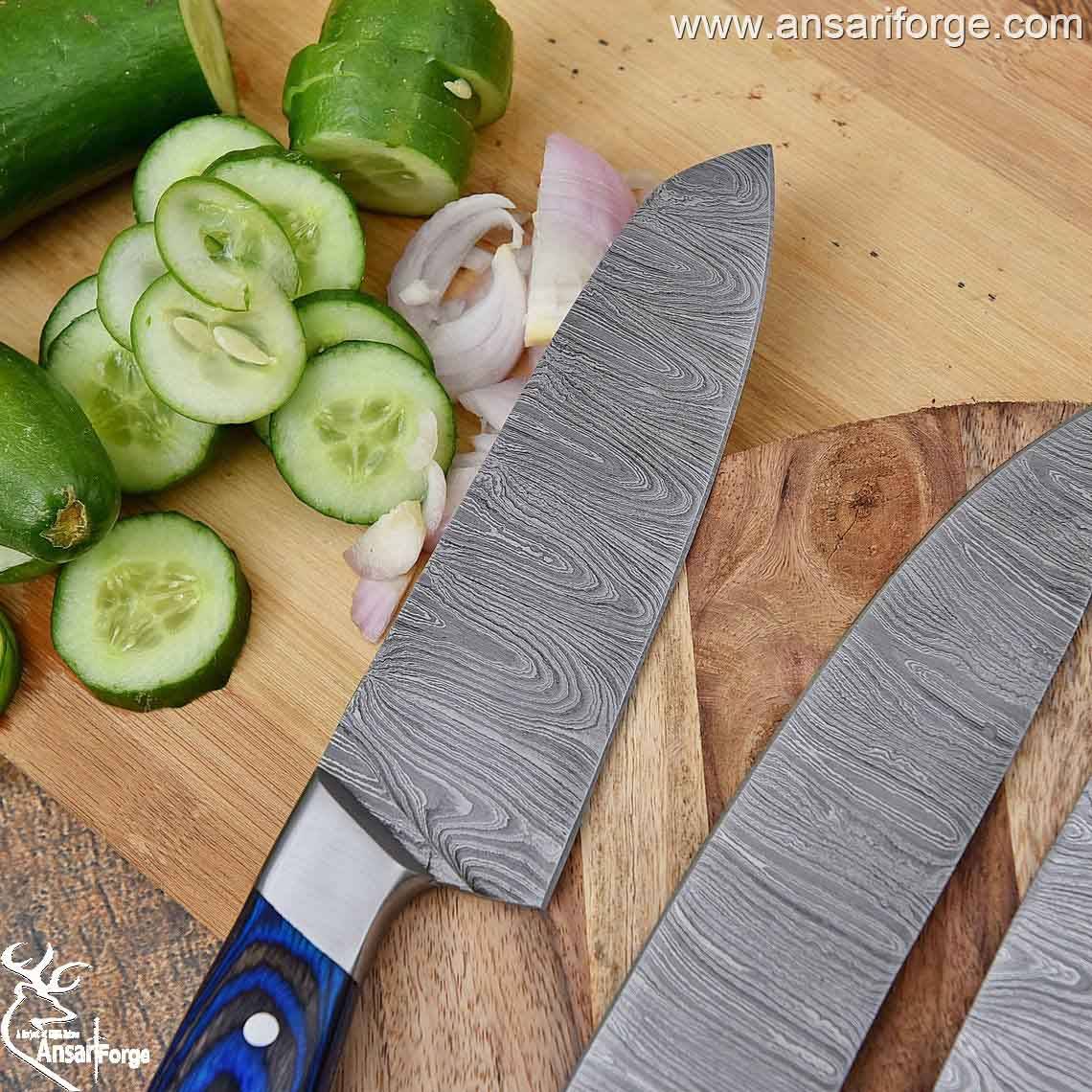 Professional Chef Knife Set With Roll Bag | Ultimate Damascus knife Bundle