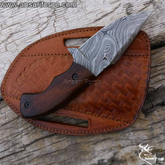 Custom Handmade Damascus Hunting Knife EDC Skinner