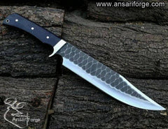 Forged 1095 steel hunting knife