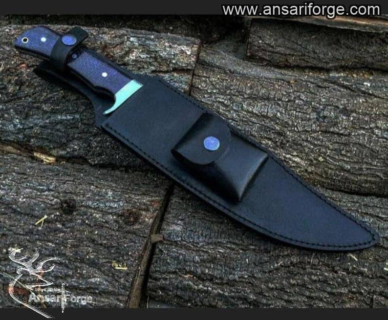 Forged 1095 steel hunting knife