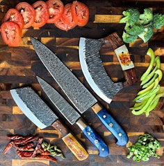 4 pcs kitchen set Chef knife Utility kitchen Knife Ulu knife & Cleaver