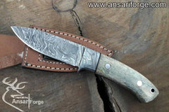 Forged Damascus hunting knife - Black Friday Deal
