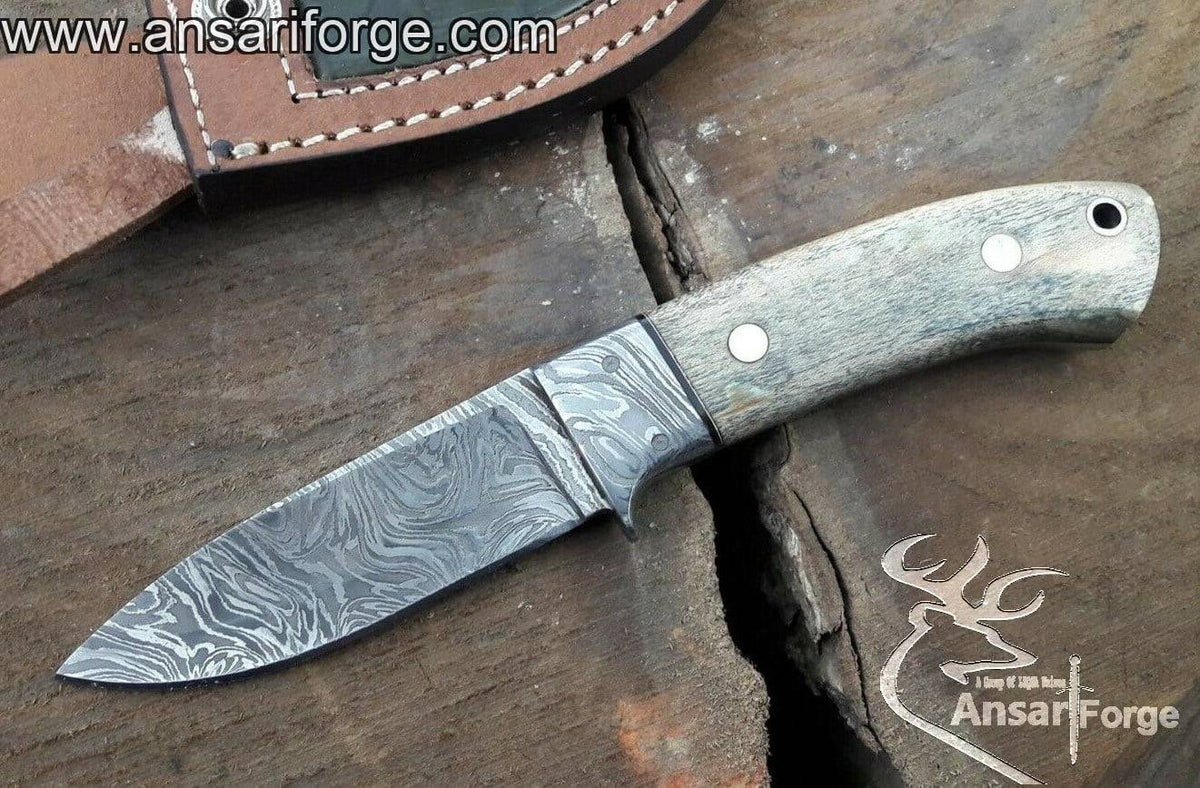 Forged Damascus hunting knife - Black Friday Deal