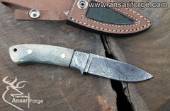 Forged Damascus hunting knife - Black Friday Deal