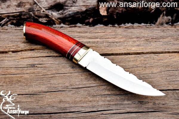 Custom handmade 420 steel hunting knife pakka wood