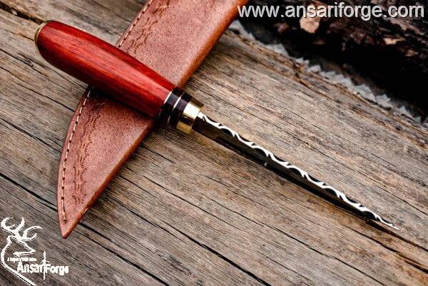 Custom handmade 420 steel hunting knife pakka wood