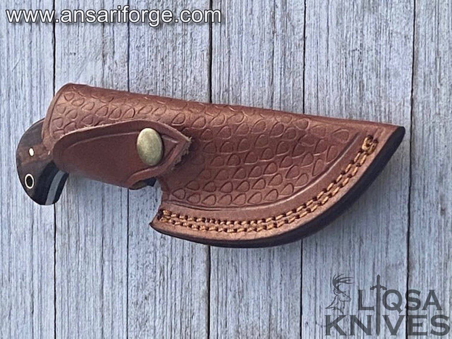 Deer hunter Damascus skinning knife