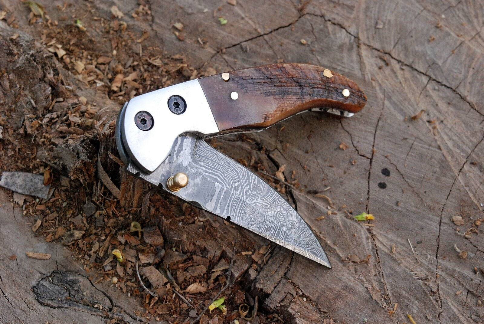 Folding knife open view showing 7.0 inch length.