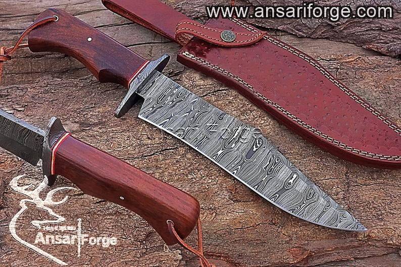 custom handmade Damascus hunting  knife - New year sale