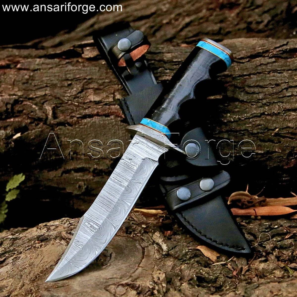 Best Fixed Blade Damascus Hunting Knife With Sheath