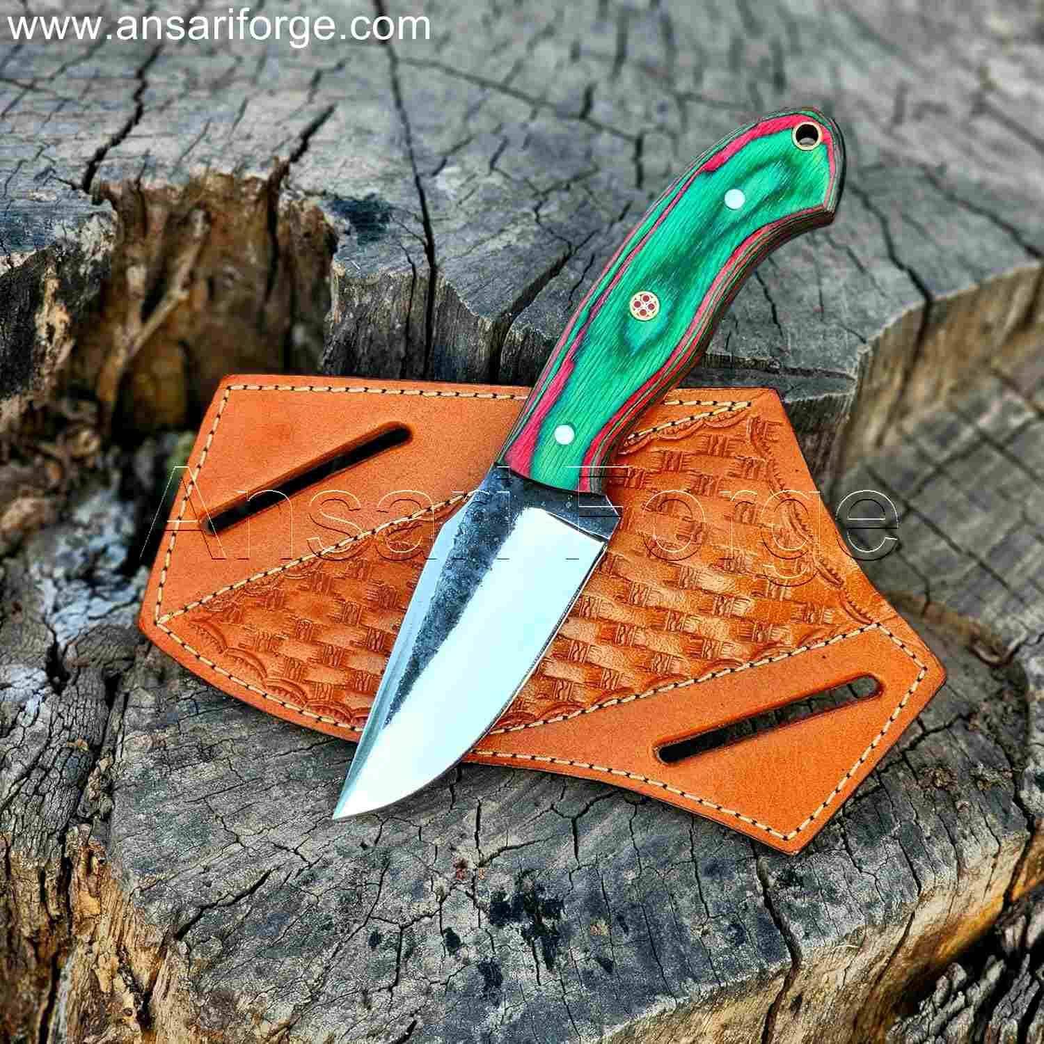 1095 High Carbon Steel Cowboy Knife With Sheath