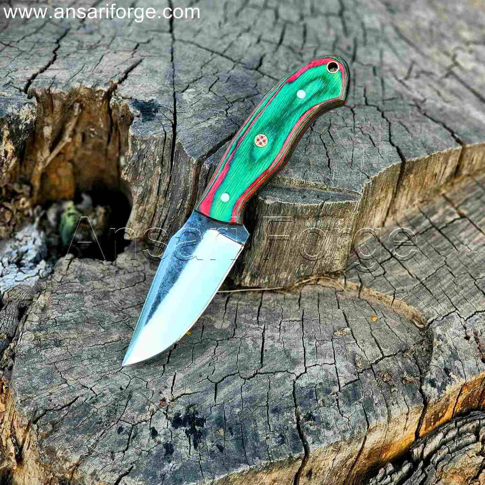 Hand forged cowboy knife with sheath