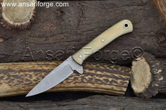 Hand-forged Damascus Steel Cowboy Knife