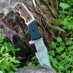 Best Damascus Folding Tracker Knife - On Sale.