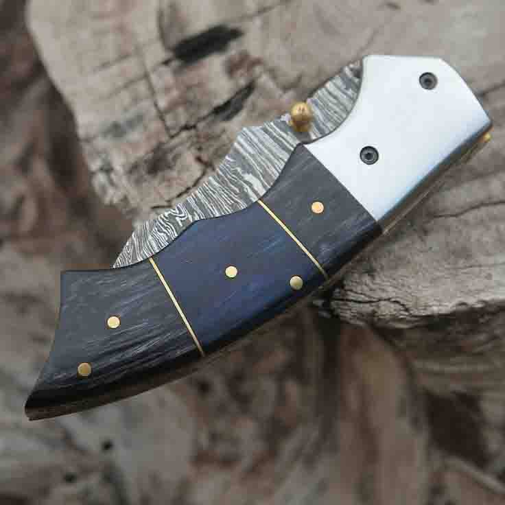 Damascus pocket knife- Folding knife