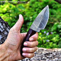 Urban Damascus Steel Fixed Blade EDC Knife by Ansari Forge