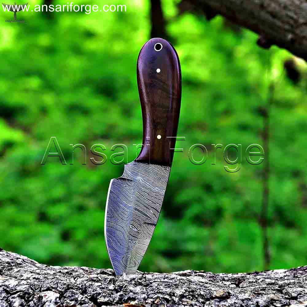Comfortable rosewood handle for secure grip on Urban EDC Knife