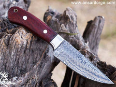 Handmade Damascus Steel Hunting Knife 9.0 " Inches Camping , Bushcraft Knife With Sheath