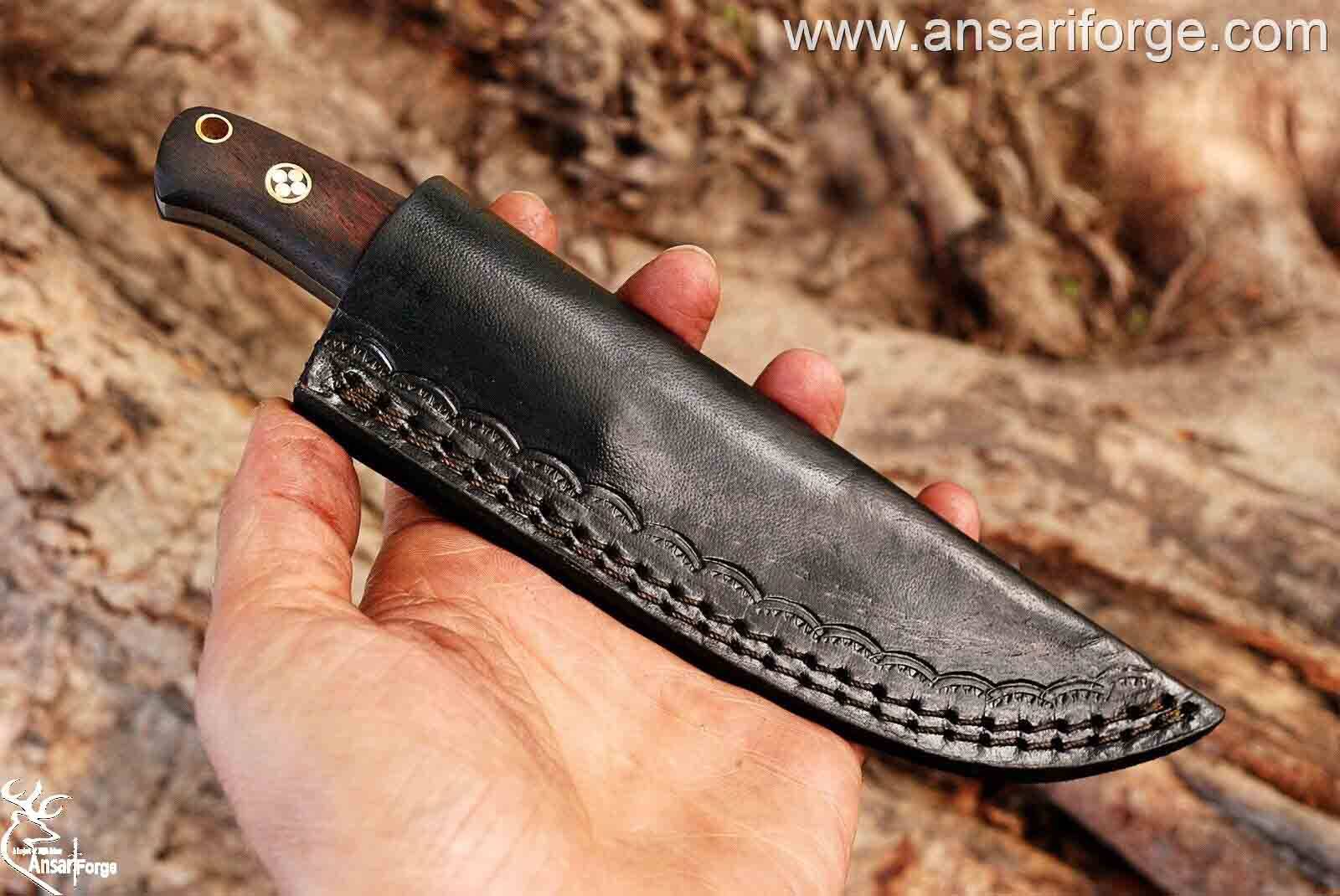 Handmade forged Damascus steel hunting knife