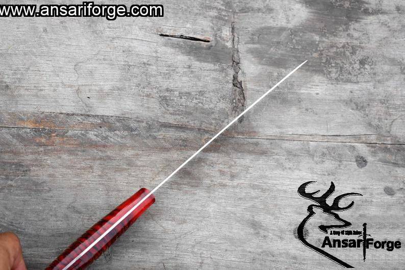 2.5 mm thick blade of best fillet knife.