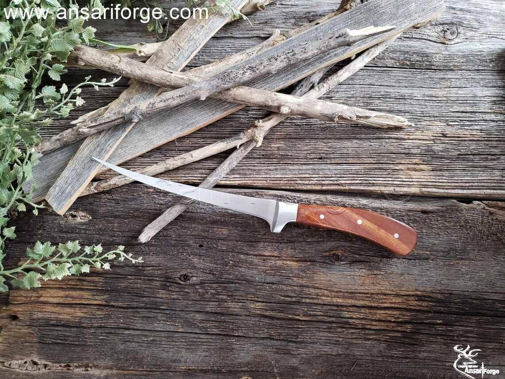 A good size fish fillet knife for salmon.
