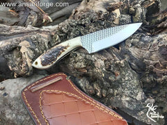 Farrier Rasp Cowboy Knife With Cross Draw Sheath.