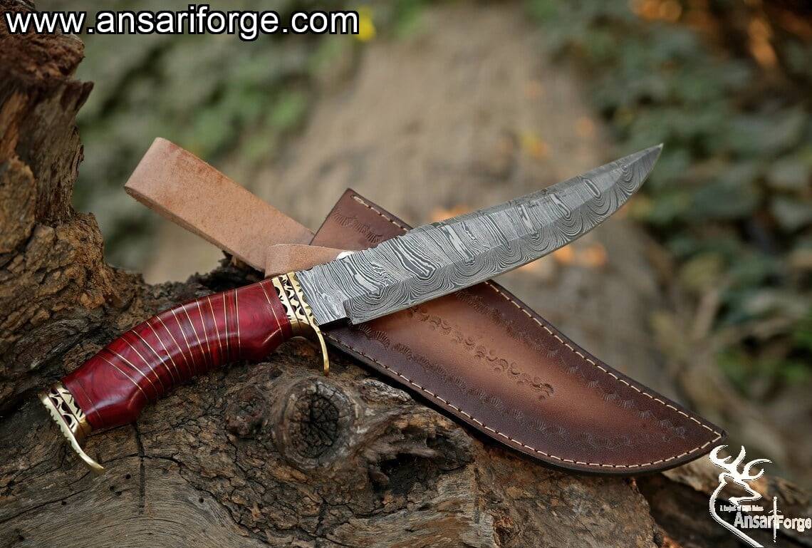 Handmade Damascus steel Bowie Knife - Fancy Knife Great Gift For Men