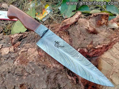 Professional Damascus Chefs Knife, 526-layers Handmade 8" Damascus Chef Knife, Feather Pattern Super Steel Core , Black Friday Gift