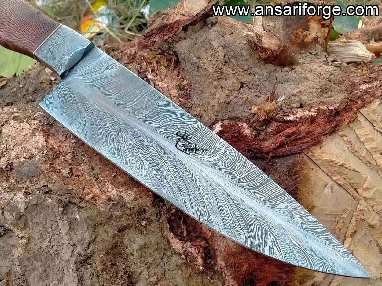Professional Damascus Chefs Knife, 526-layers Handmade 8" Damascus Chef Knife, Feather Pattern Super Steel Core , Black Friday Gift
