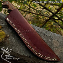 Custom Handmade Damascus Hunting Knife Gut hook Skinner Knife