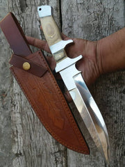 13 inches D2 tool steel sub hilt loveless bowie knife