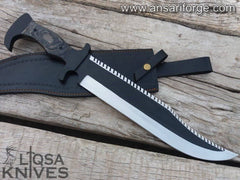 Custom made rail road Bowie 20 " inches long Bowie knife