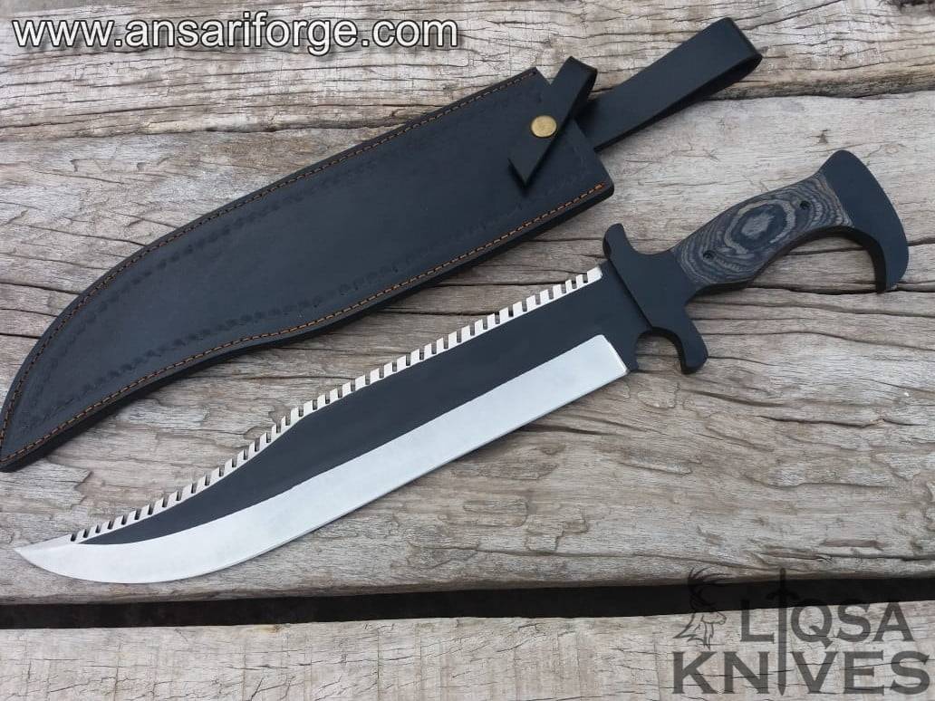 Custom made rail road Bowie 20 " inches long Bowie knife
