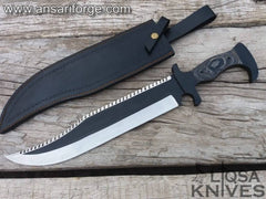Custom made rail road Bowie 20 " inches long Bowie knife