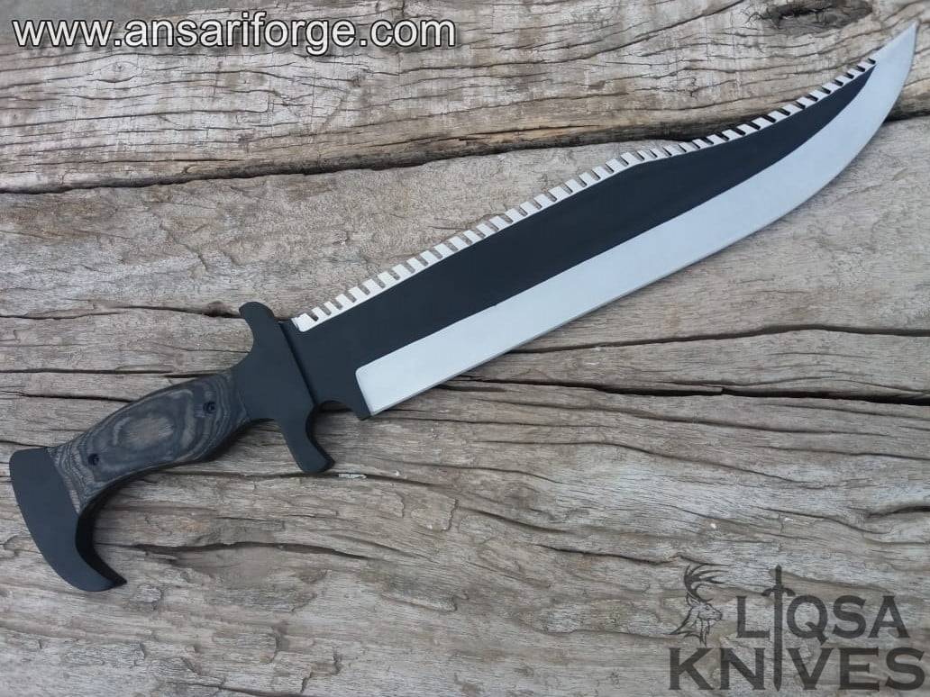 Custom made rail road Bowie 20 " inches long Bowie knife