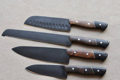Stainless steel handmade Chef knife Set Kitchen knife set Black coated