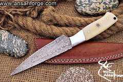 Custom made Damascus knife - Black Friday Sale